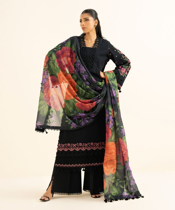 Sapphire | Fall Winter 25 | 3 Piece - Embroidered Dobby Suit U3PEST25V829 - Official Sapphire stockist in UK - Sakeena London