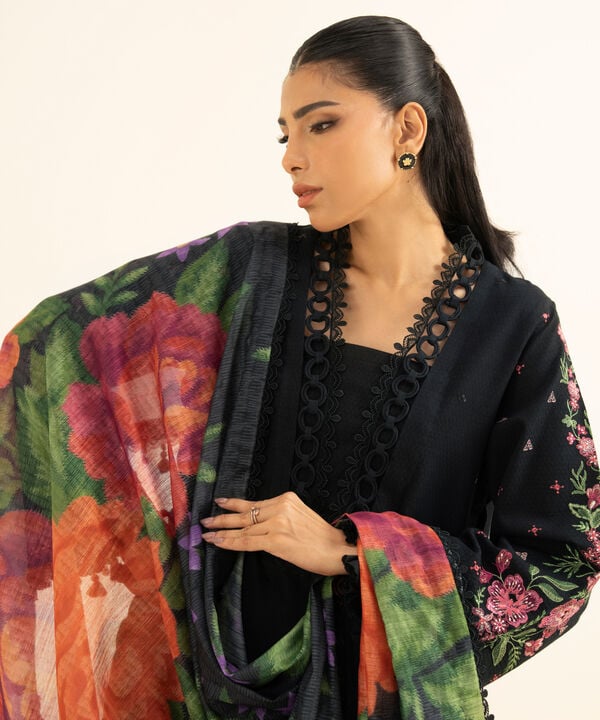 Sapphire | Fall Winter 25 | 3 Piece - Embroidered Dobby Suit U3PEST25V829 - Official Sapphire stockist in UK - Sakeena London