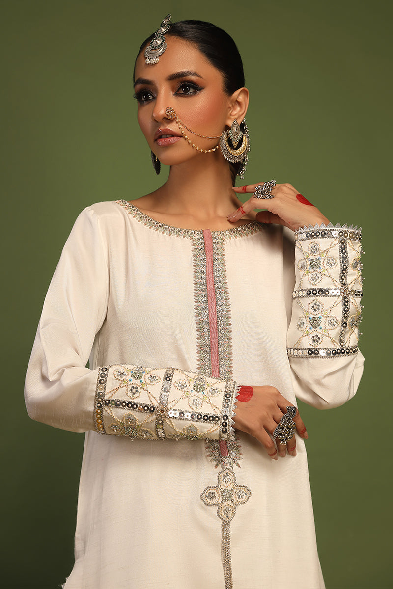 Wardha Saleem | Luxury Pret Traditional Wear | AKS - SHIRT WITH PANTS (2 PC) - Official Wardha Saleem stockist in UK - Sakeena London