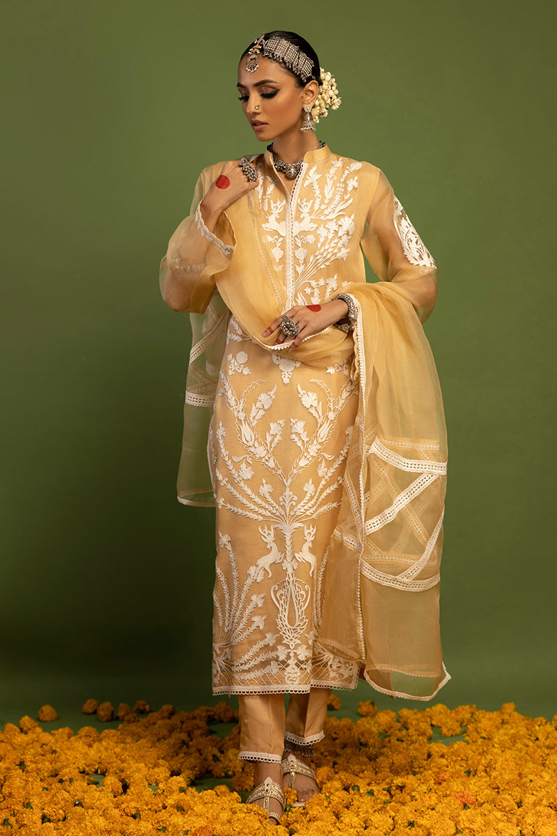 Wardha Saleem | Luxury Pret Traditional Wear | SHIKAR GAH - AARI WORK (2 PC) - Official Wardha Saleem stockist in UK - Sakeena London