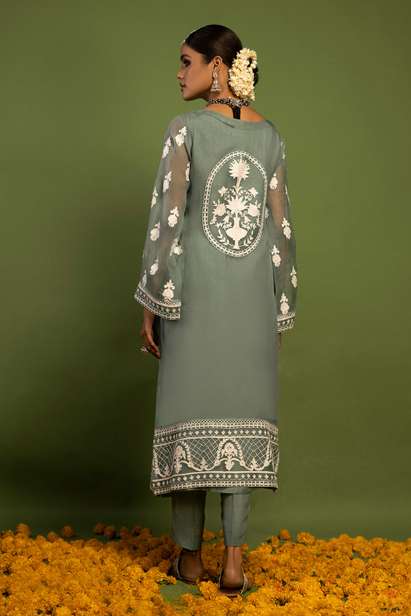Wardha Saleem | Luxury Pret Traditional Wear | SHAJAR - AARI WORK (2 PC) - Official Wardha Saleem stockist in UK - Sakeena London