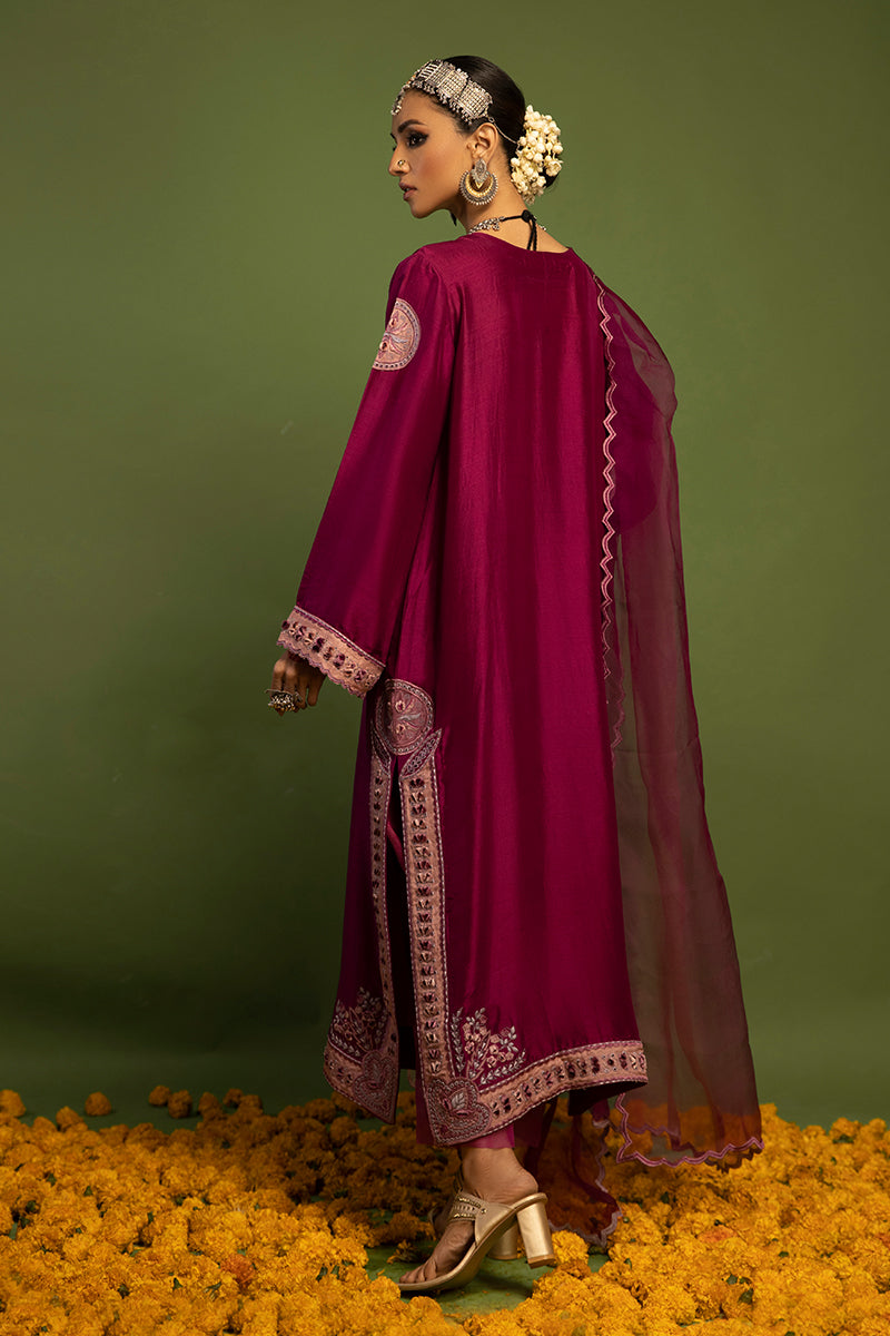 Wardha Saleem | Luxury Pret Traditional Wear | SAANJH - PURE SILK (2 PC) - Official Wardha Saleem stockist in UK - Sakeena London