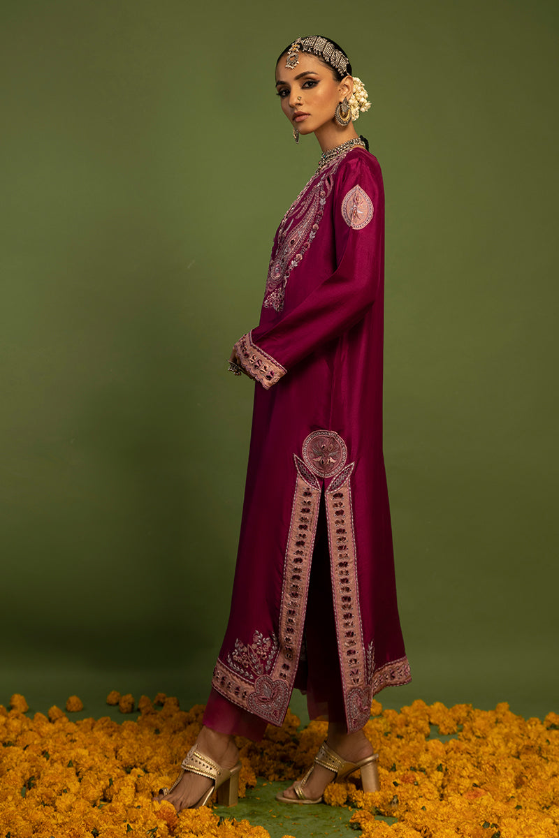 Wardha Saleem | Luxury Pret Traditional Wear | SAANJH - PURE SILK (2 PC) - Official Wardha Saleem stockist in UK - Sakeena London