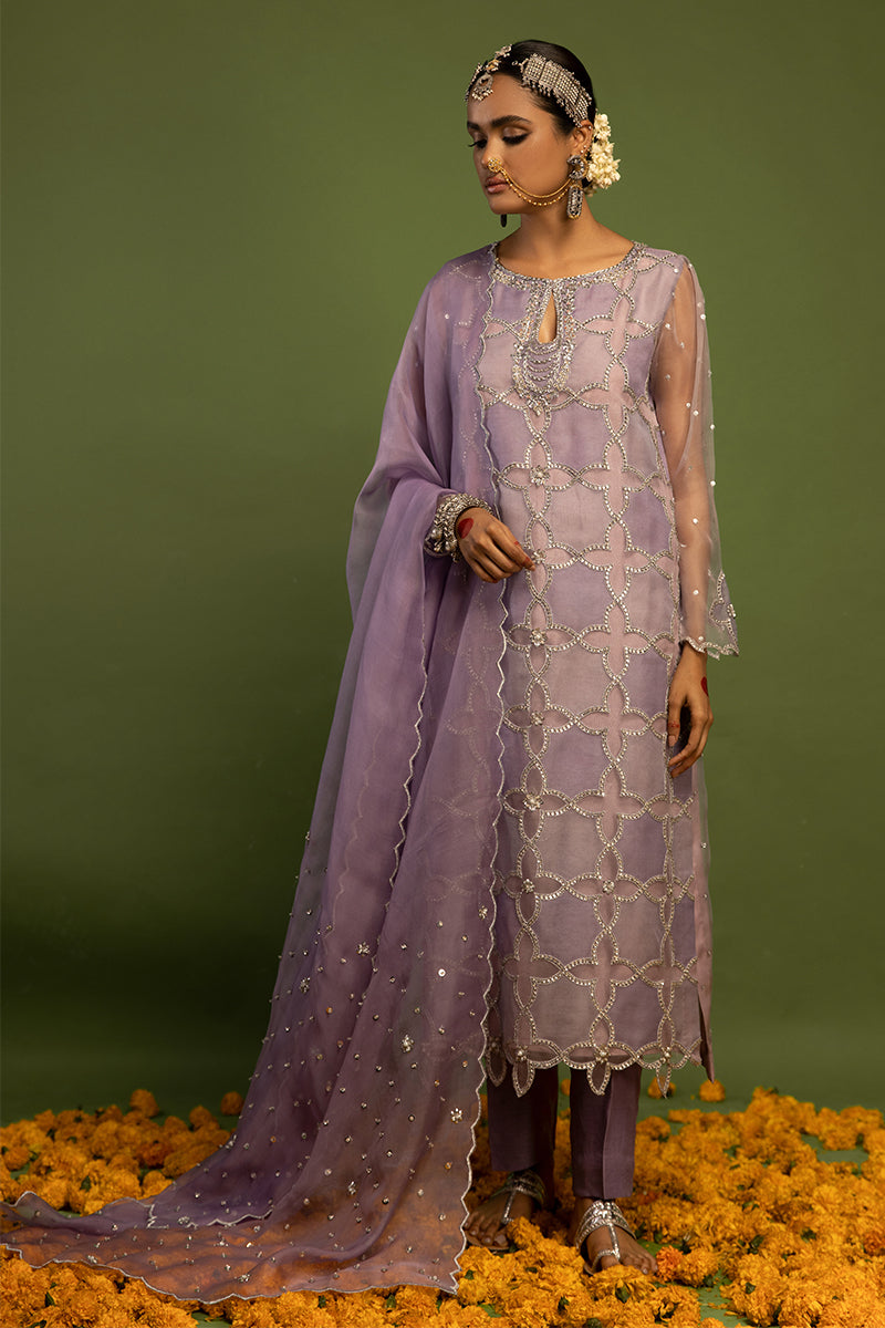 Wardha Saleem | Luxury Pret Traditional Wear | SARAAB - LILAC HEAVY FORMAL (2 PC) - Official Wardha Saleem stockist in UK - Sakeena London