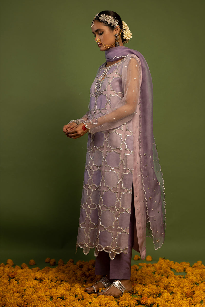 Wardha Saleem | Luxury Pret Traditional Wear | SARAAB - LILAC HEAVY FORMAL (2 PC) - Official Wardha Saleem stockist in UK - Sakeena London