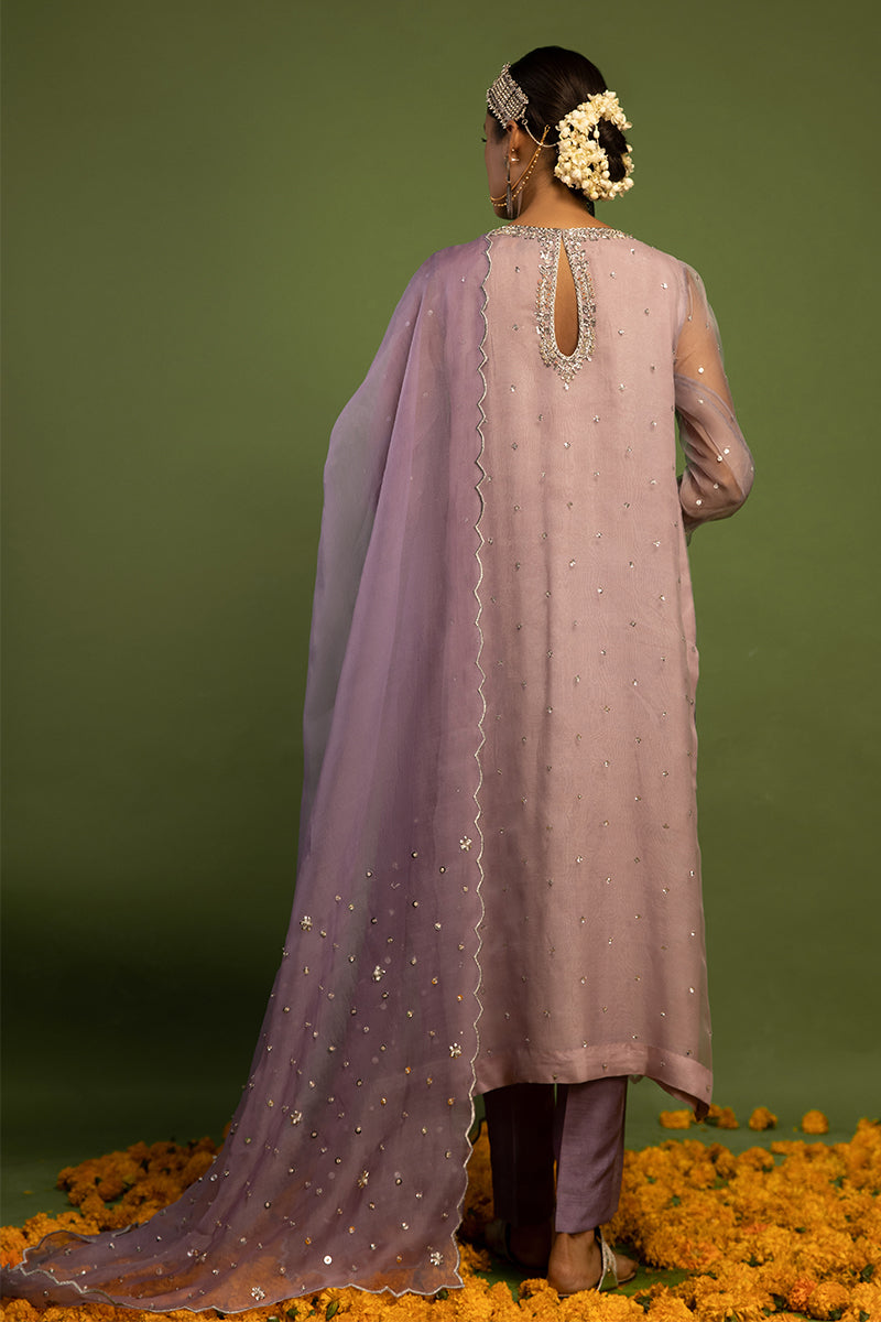 Wardha Saleem | Luxury Pret Traditional Wear | SARAAB - LILAC HEAVY FORMAL (2 PC) - Official Wardha Saleem stockist in UK - Sakeena London