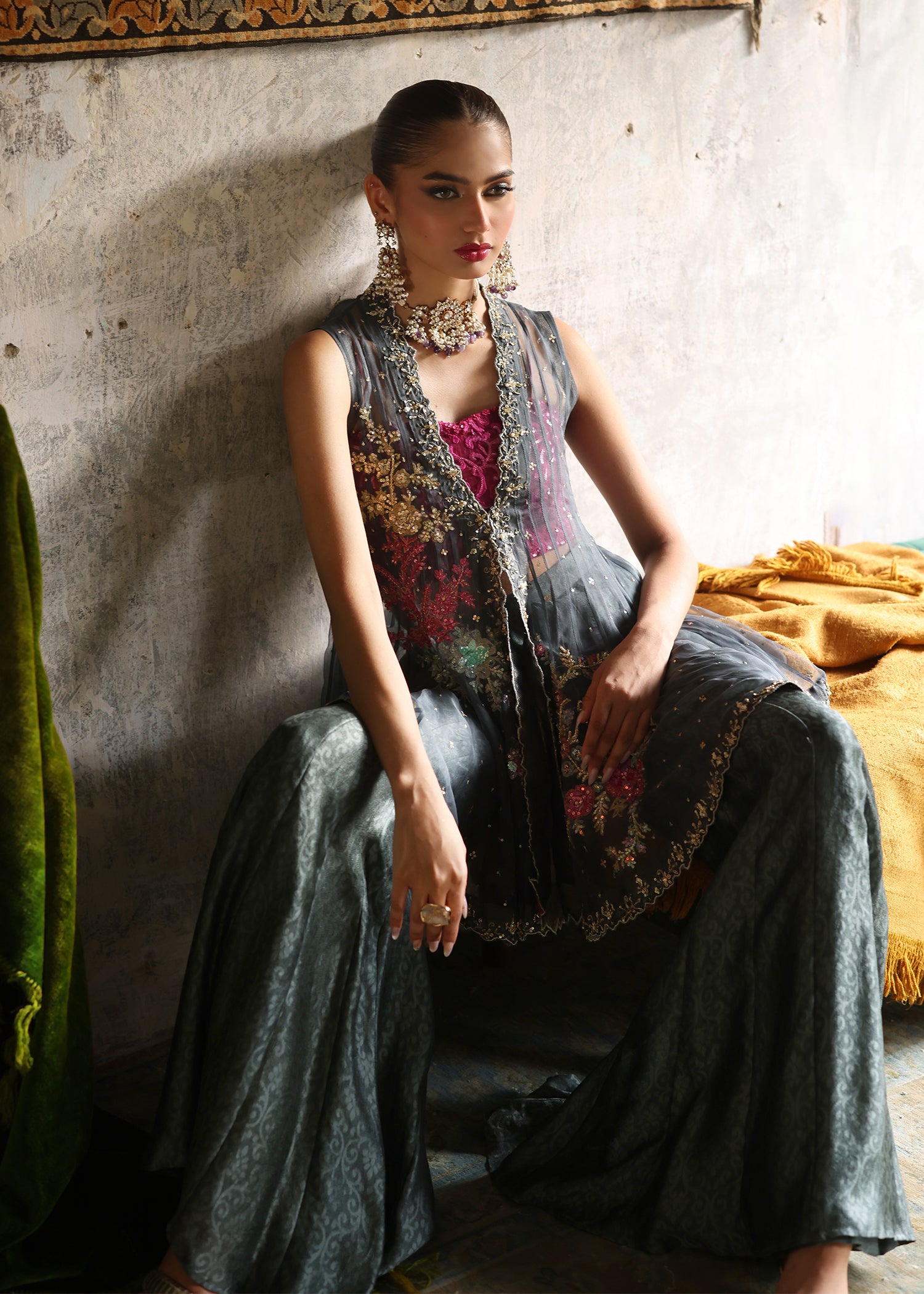 Umsha | Mehfil-e-Rang | Midnight Ash - Official Umsha stockist in UK - Sakeena London