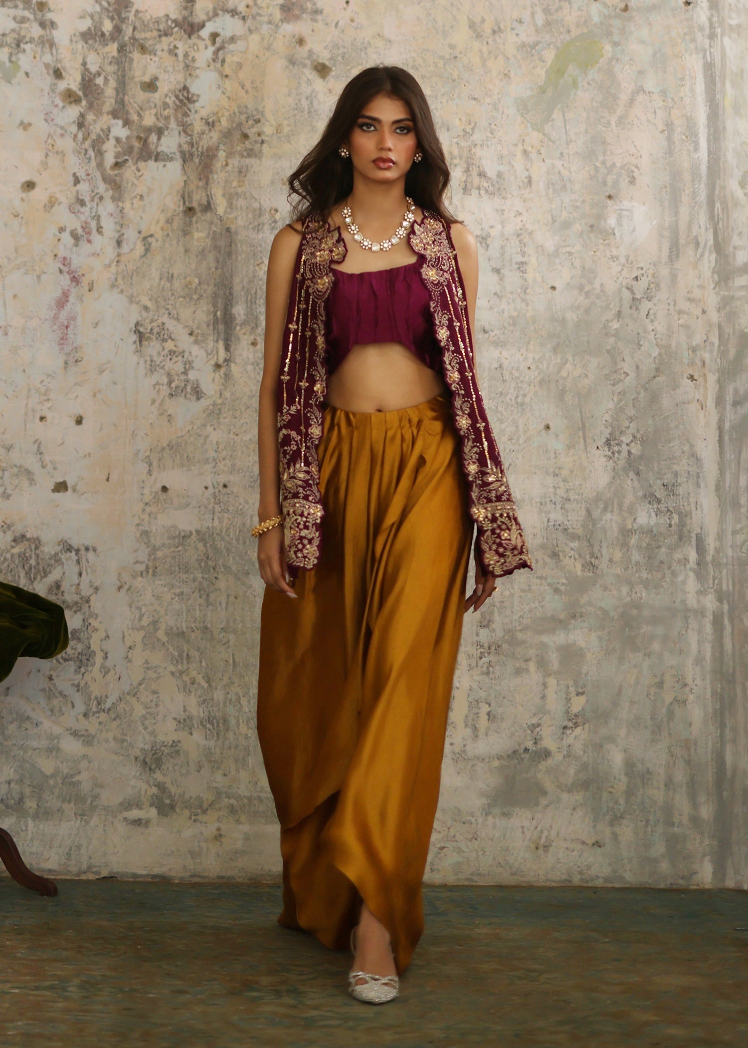 Umsha | Mehfil-e-Rang | Sunset Plum - Official Umsha stockist in UK - Sakeena London