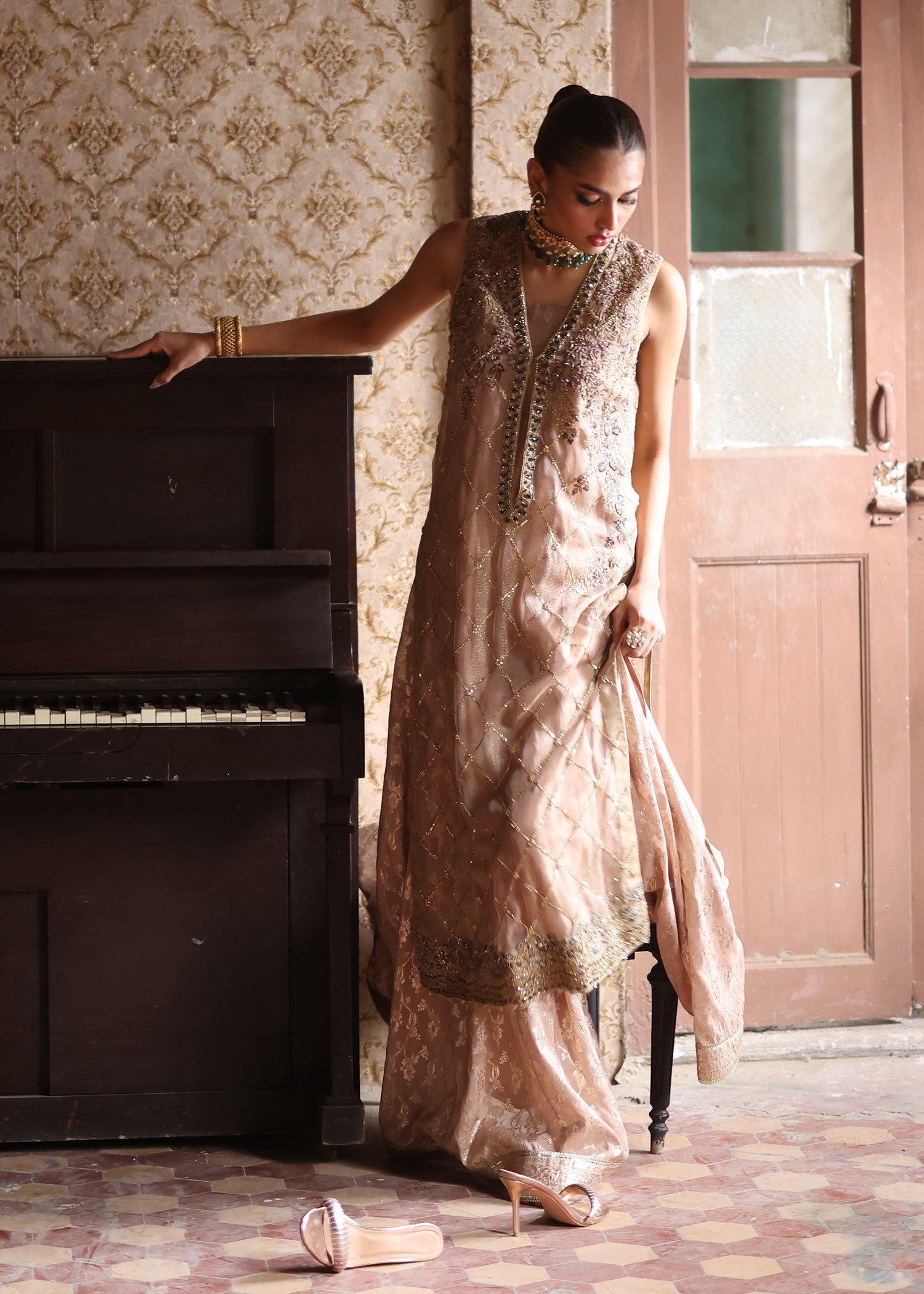 Umsha | Mehfil-e-Rang | Timeless Taupe - Official Umsha stockist in UK - Sakeena London
