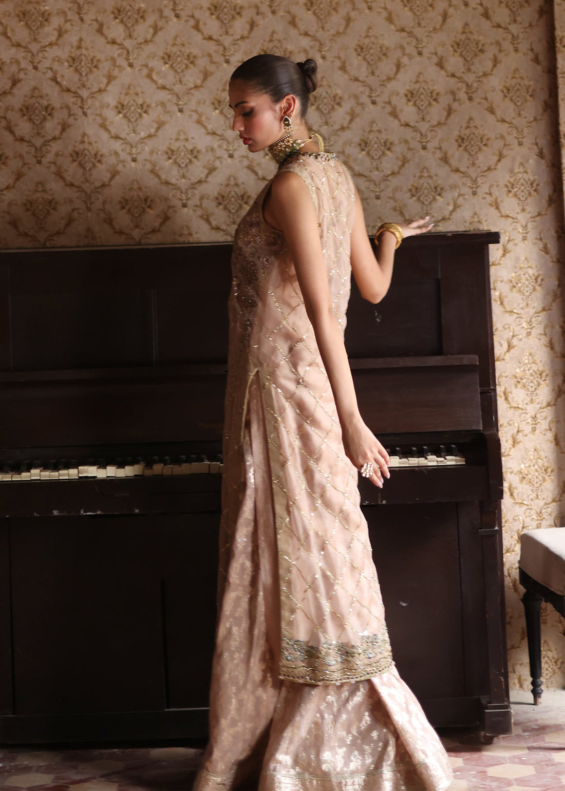 Umsha | Mehfil-e-Rang | Timeless Taupe - Official Umsha stockist in UK - Sakeena London
