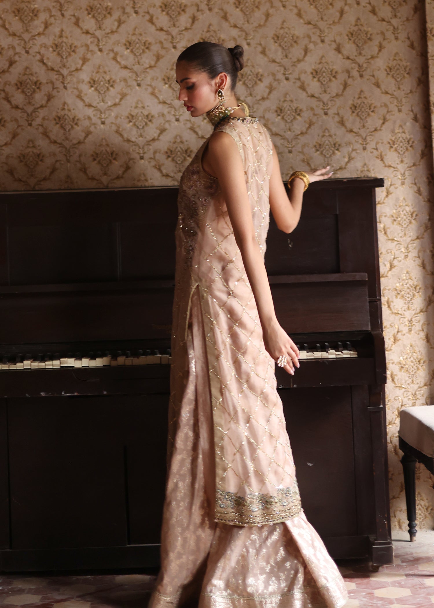 Umsha | Mehfil-e-Rang | Timeless Taupe - Official Umsha stockist in UK - Sakeena London
