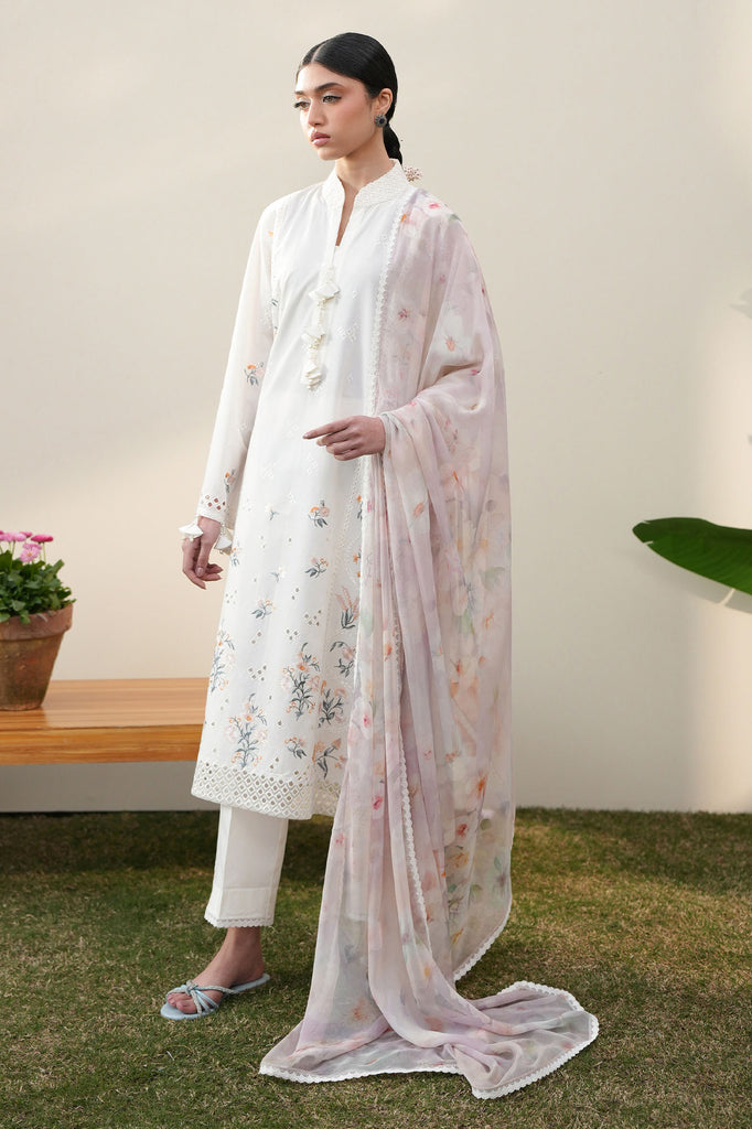 Cross Stitch | Emb Lawn Mahiri 26 | PRISTINE IVORY
