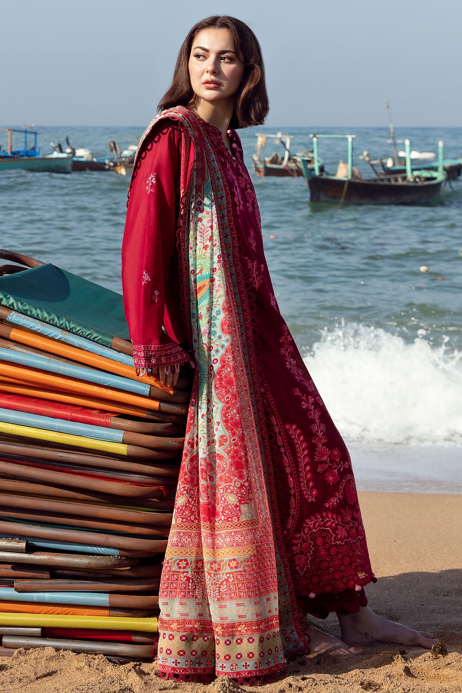 Zaha | Embroidered Lawn Collection | EIRA (ZL23-10 B) - Official Zaha stockist in UK - Sakeena London