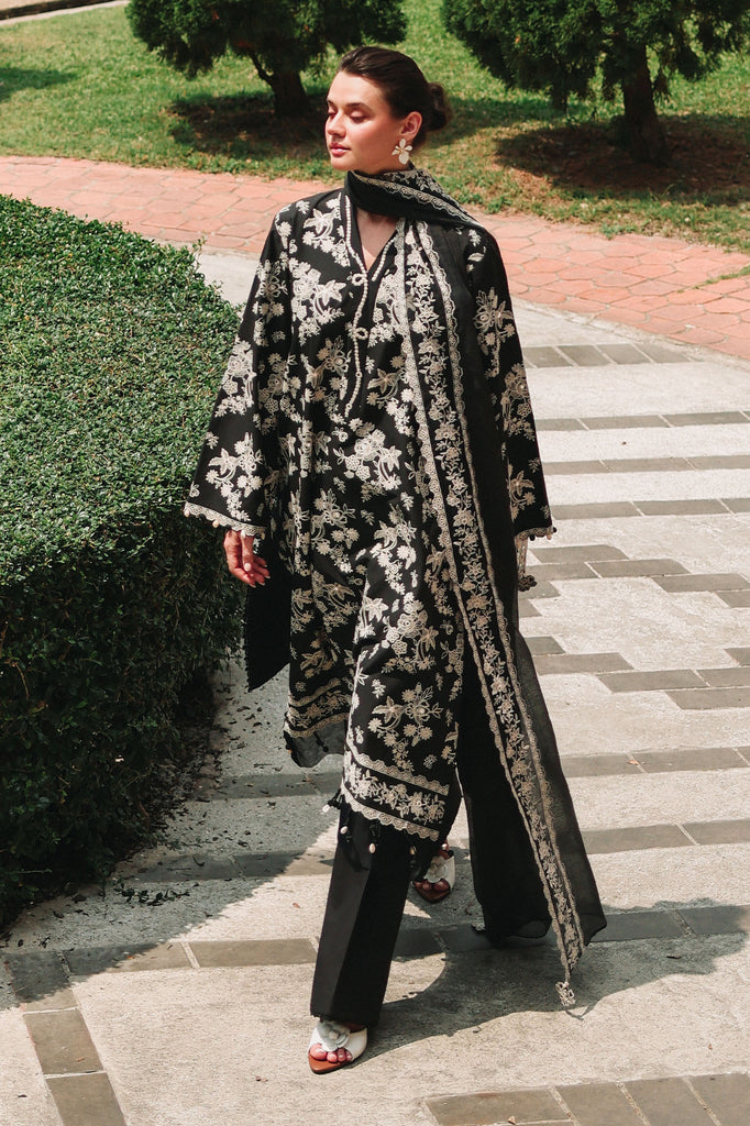 Cross Stitch | Eid Lawn Edit 26 | OBSIDIAN BLOOM