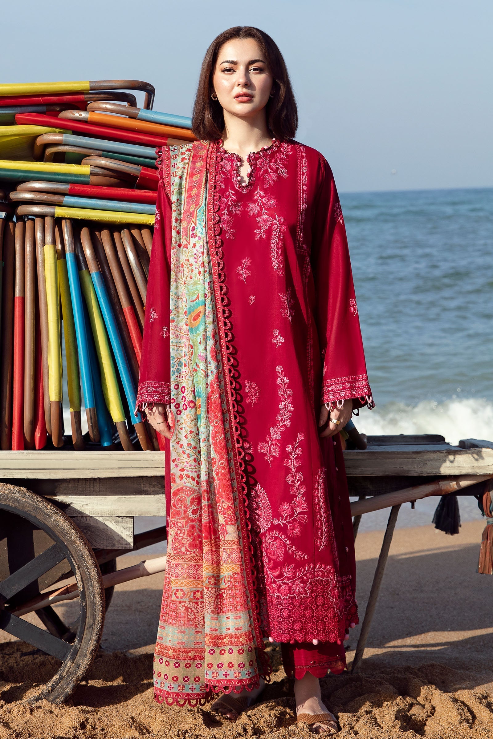 Zaha | Embroidered Lawn Collection | EIRA (ZL23-10 B) - Official Zaha stockist in UK - Sakeena London