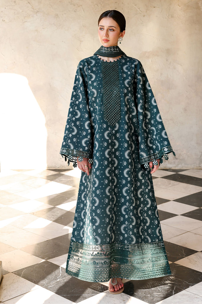 Cross Stitch | Eid Lawn Edit 26 | TEAL SPRUCE