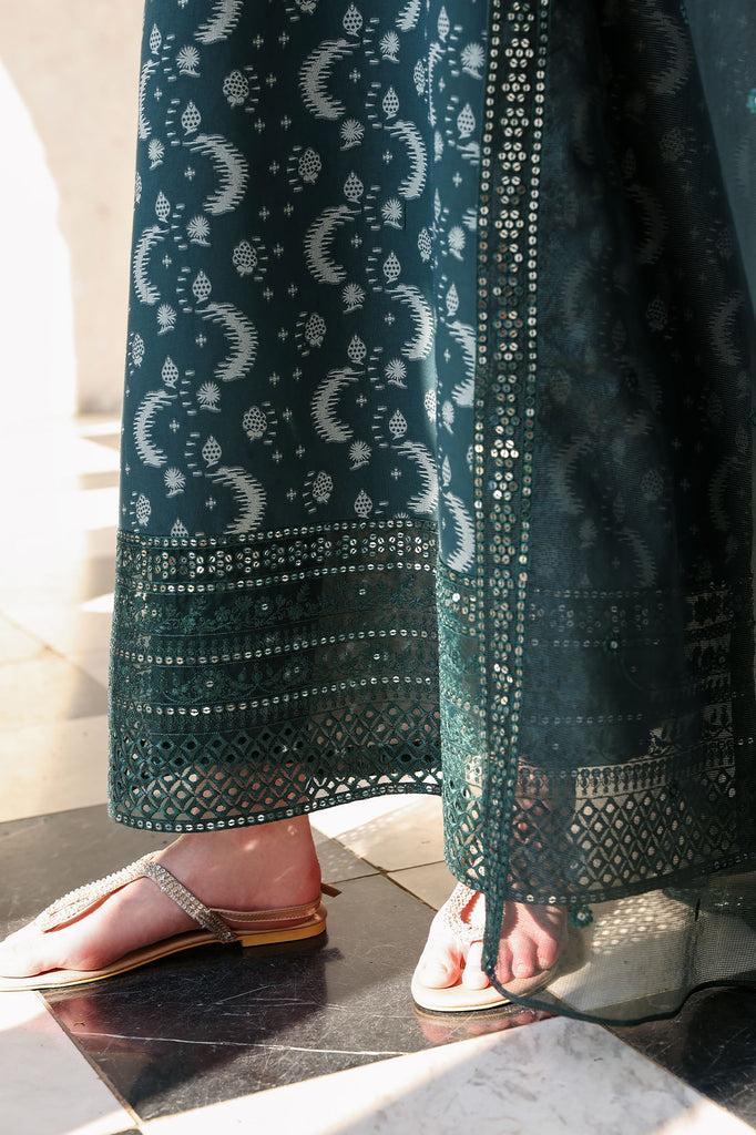 Cross Stitch | Eid Lawn Edit 26 | TEAL SPRUCE