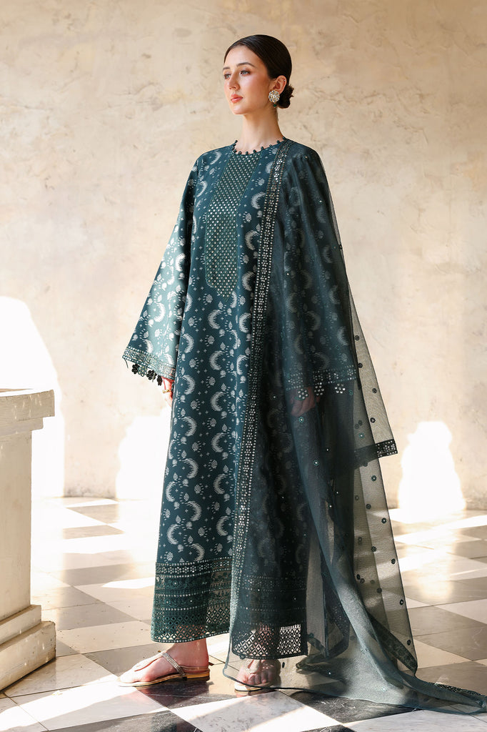 Cross Stitch | Eid Lawn Edit 26 | TEAL SPRUCE