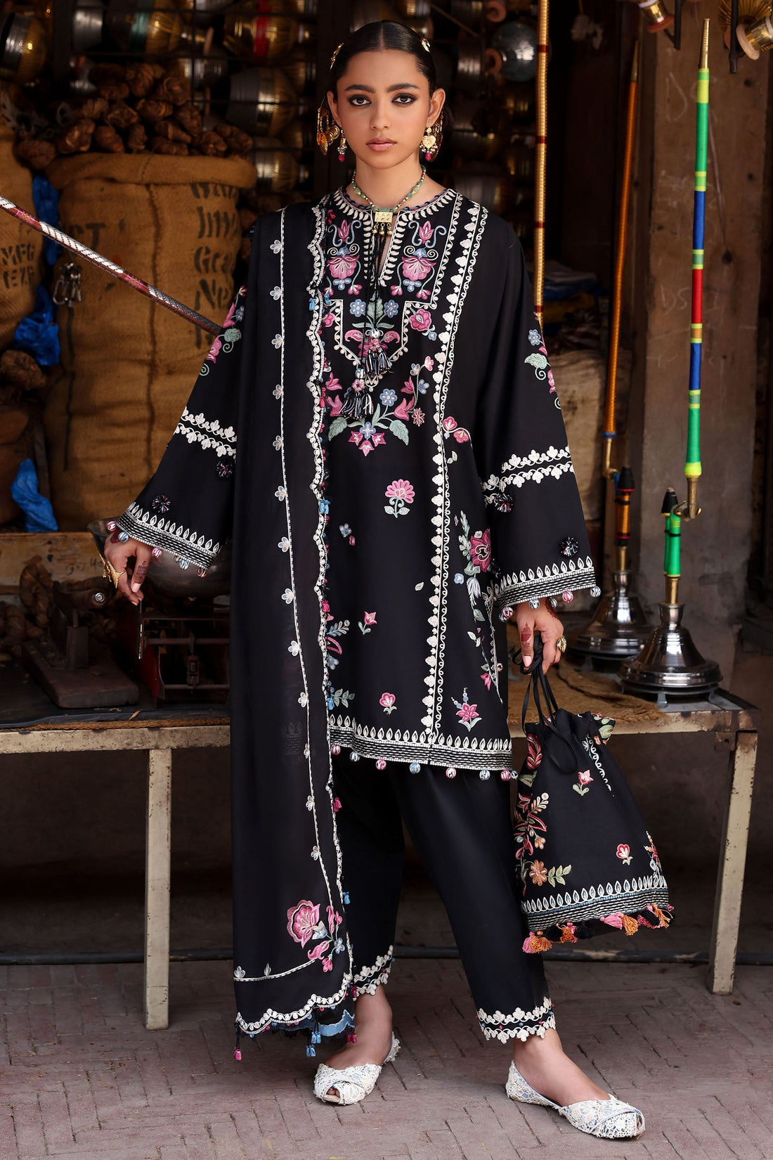 Zaha | Festive Lawn 25 | ZEENAT (ZF-25-07) - Official zaha stockist in UK - Sakeena London