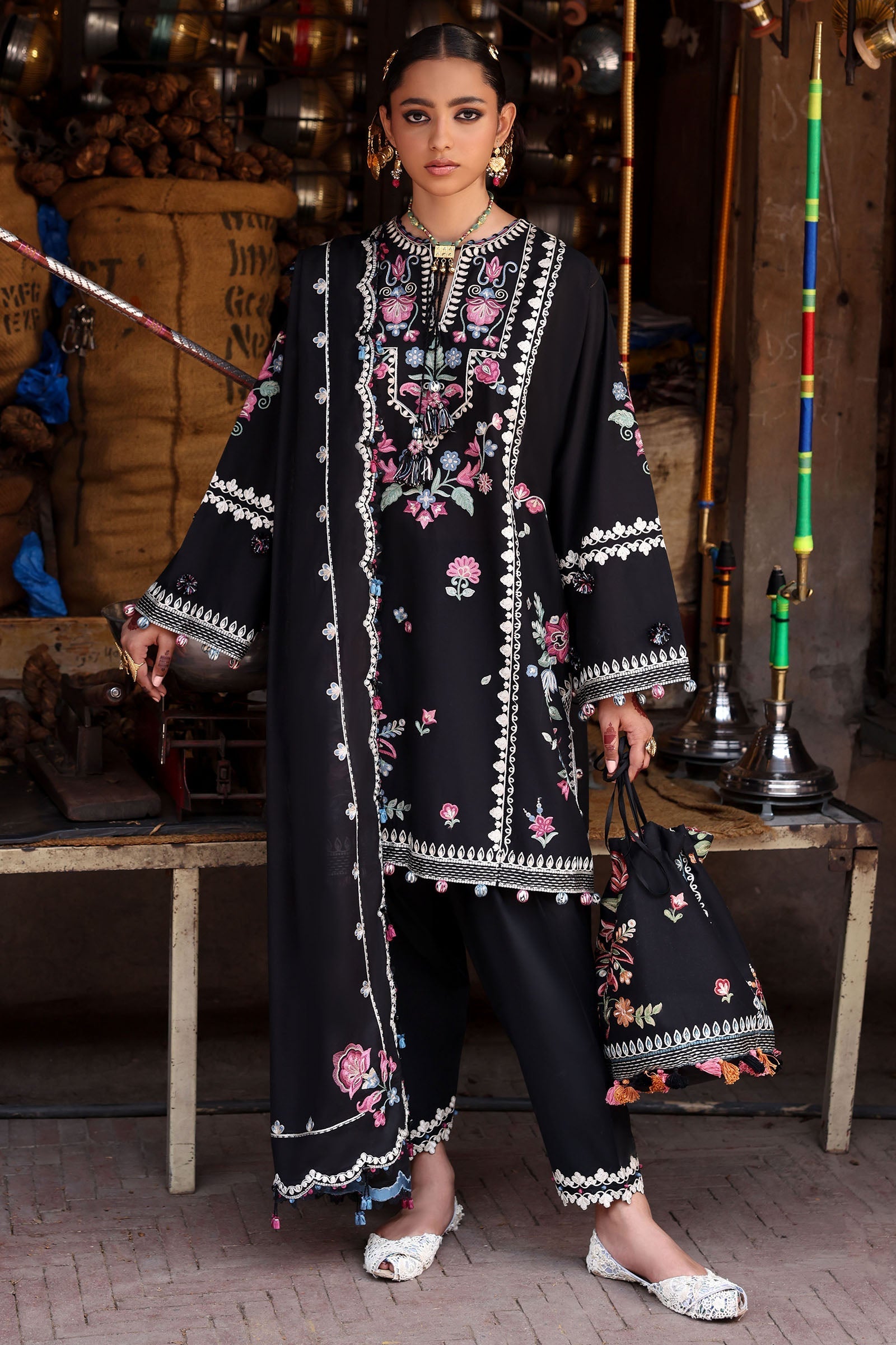 Zaha | Festive Lawn 25 | ZEENAT (ZF-25-07) - Official zaha stockist in UK - Sakeena London