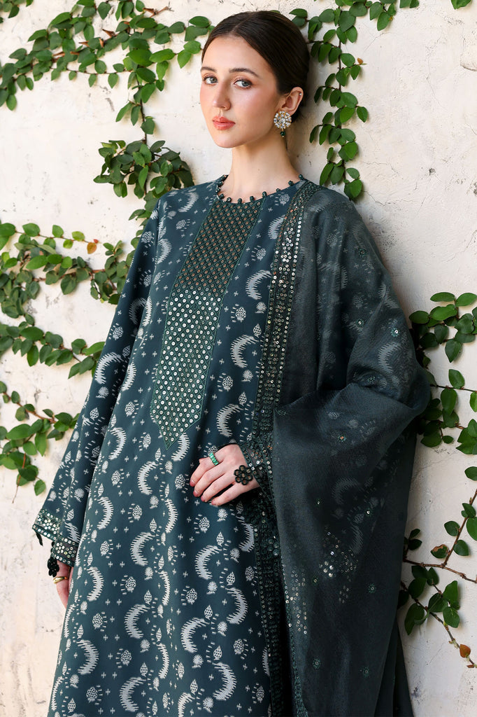 Cross Stitch | Eid Lawn Edit 26 | TEAL SPRUCE