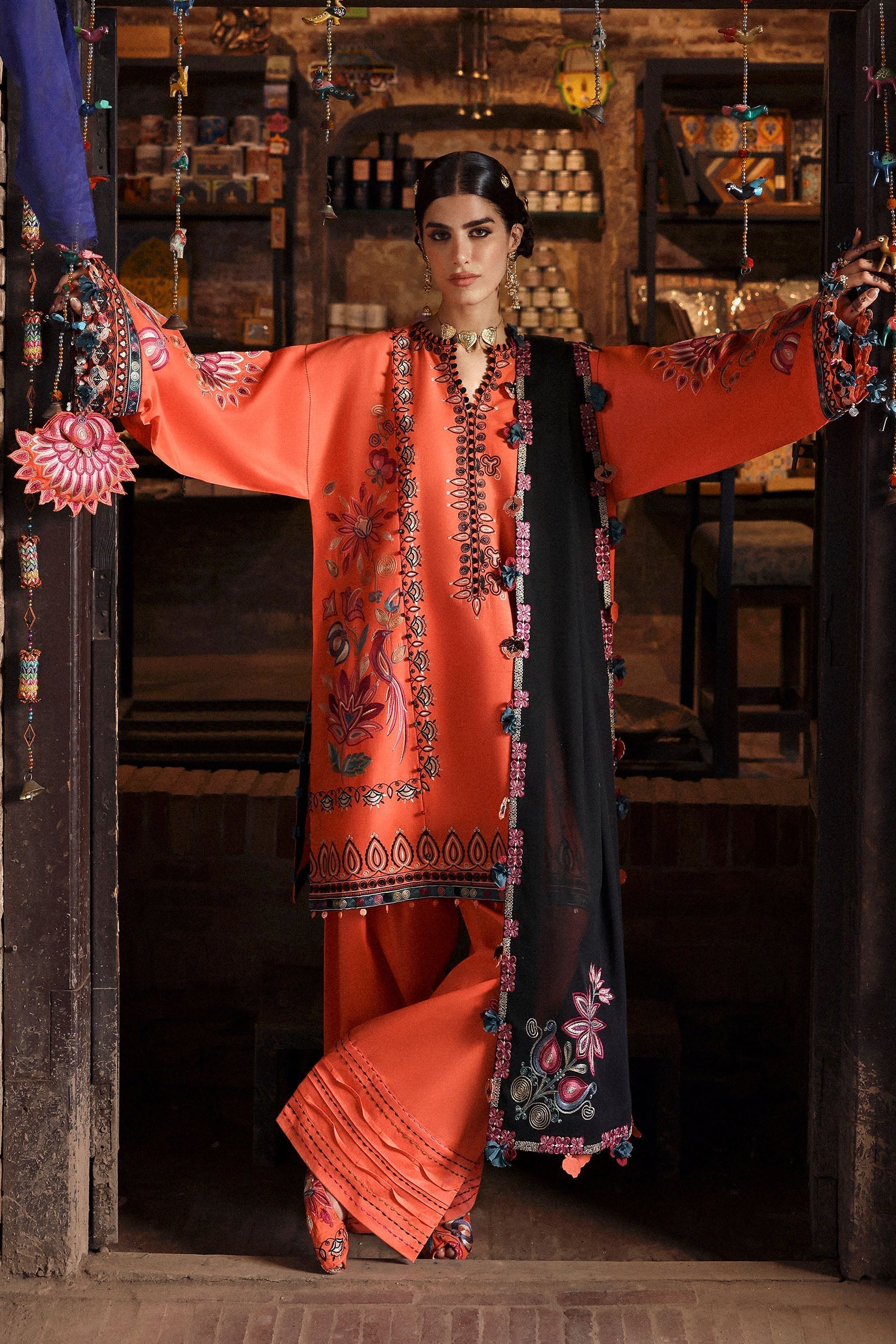 Zaha | Festive Lawn 25 | RANGREZ (ZF-25-06) - Official zaha stockist in UK - Sakeena London