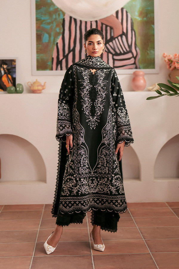 Saffron | Mystere Festive Lawn | Ebony - Official Saffron stockist in UK - Sakeena London