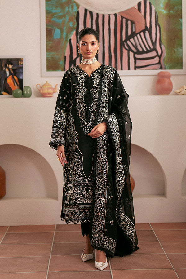Saffron | Mystere Festive Lawn | Ebony - Official Saffron stockist in UK - Sakeena London