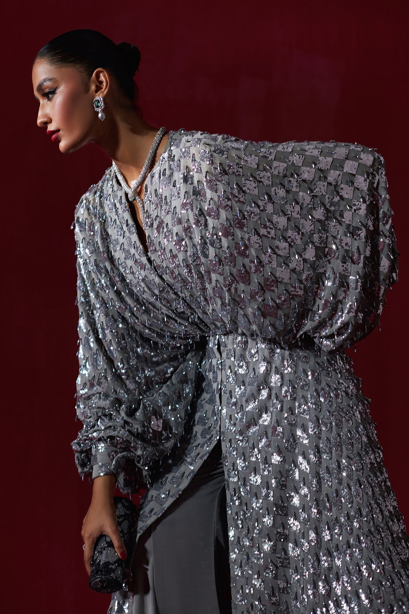 Elan | Luxury Wedding Wears | ÃCLAT DE LUNE D'ARGENT (EP-20996)