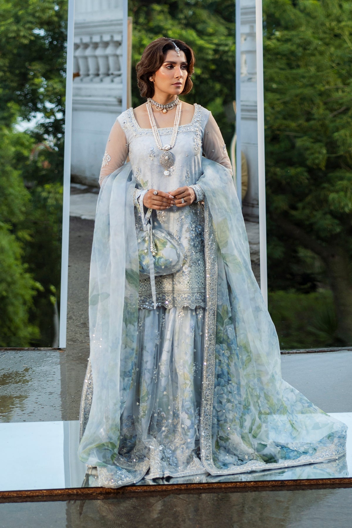 Erum Khan | Jahan Wedding 25 | Floral Drop - Official Erum Khan stockist in UK - Sakeena London