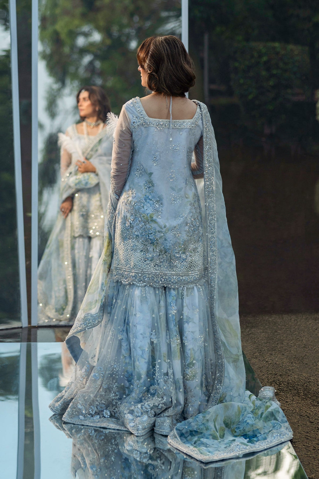 Erum Khan | Jahan Wedding 25 | Floral Drop - Official Erum Khan stockist in UK - Sakeena London