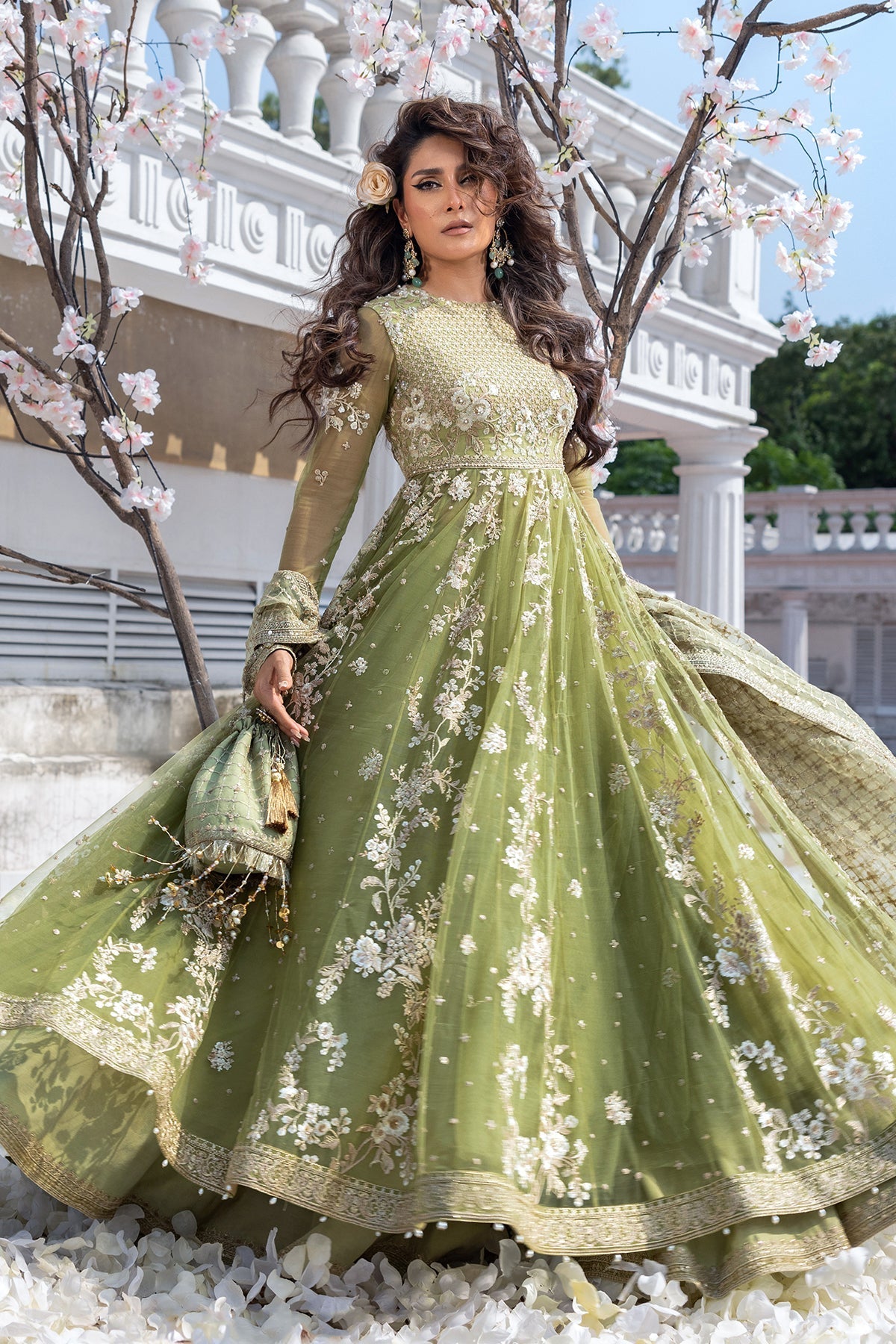 Erum Khan | Jahan Wedding 25 | Mint Glow - Official Erum Khan stockist in UK - Sakeena London