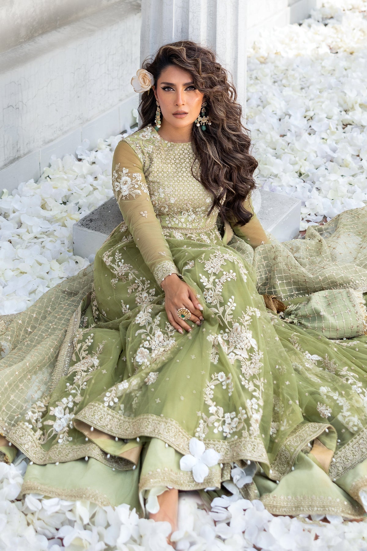 Erum Khan | Jahan Wedding 25 | Mint Glow - Official Erum Khan stockist in UK - Sakeena London