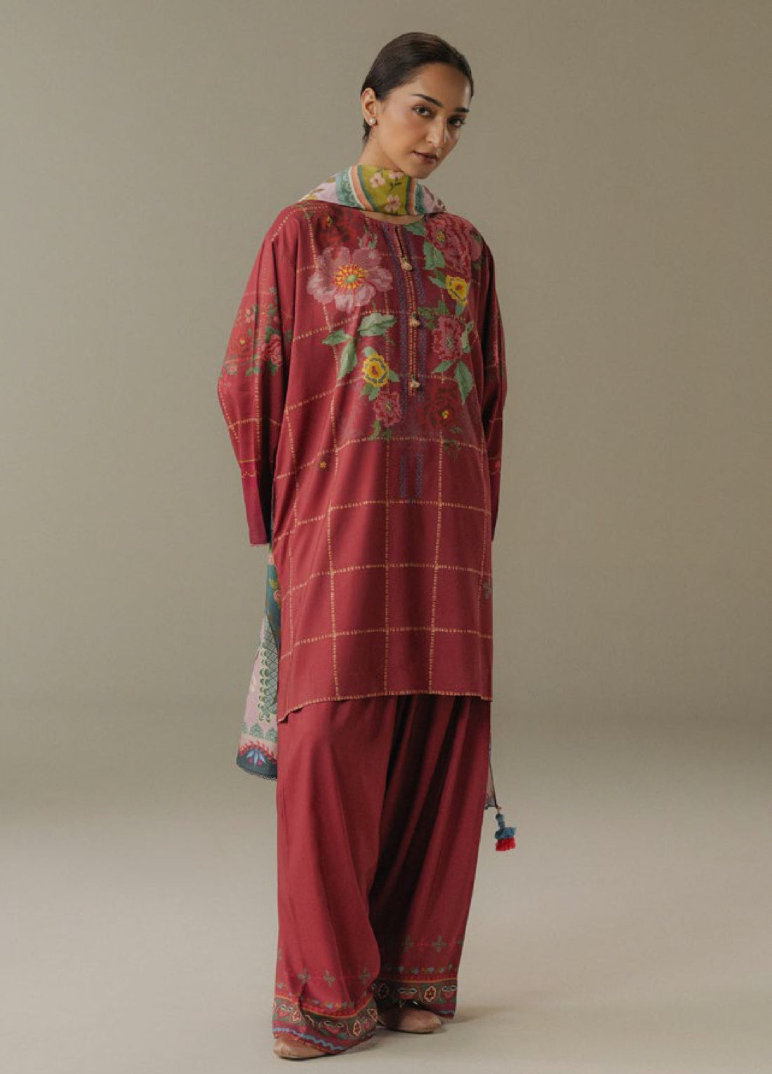 Zara Shahjahan | Coco Prints 25 |Olive Hour-5B - Official Zara Shahjahan stockist in UK - Sakeena London