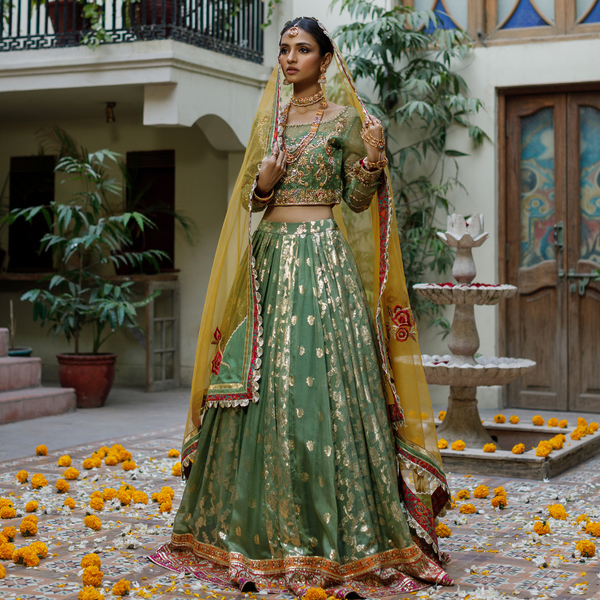 Wahajmkhan | Bahar Begum Formals | GREEN GALORE - Official Wahaj M.Khan stockist in UK - Sakeena London