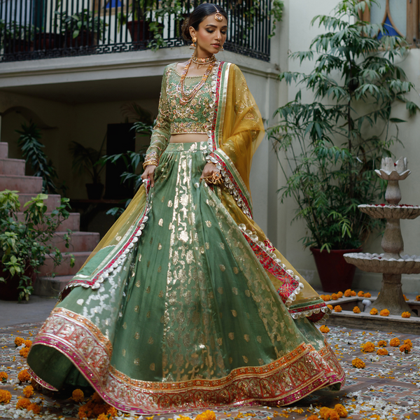Wahajmkhan | Bahar Begum Formals | GREEN GALORE - Official Wahaj M.Khan stockist in UK - Sakeena London