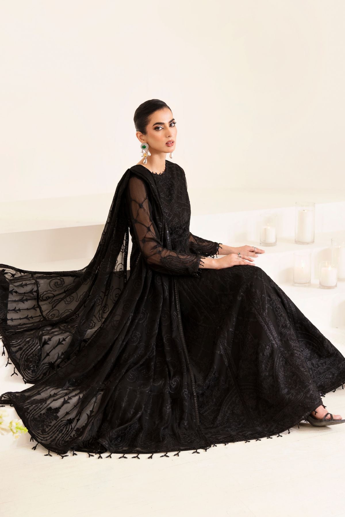 Alizeh | Formals Collection | AF-UF-9027-SIYAH - Official Alizeh stockist in UK - Sakeena London