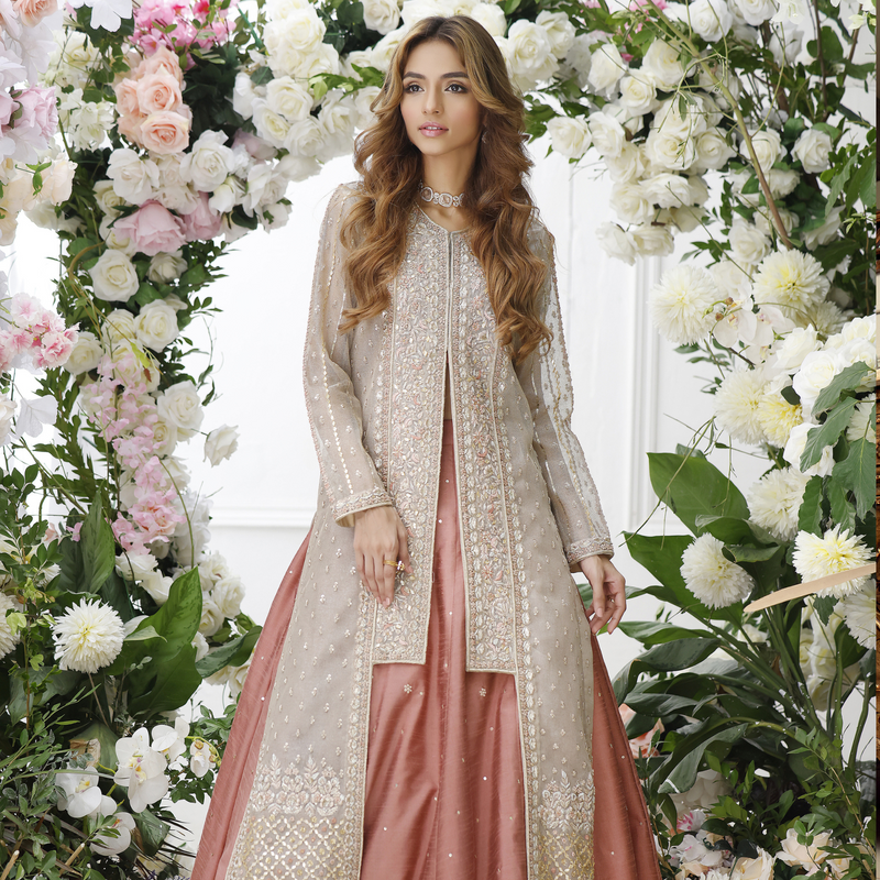Wahajmkhan | Eden wedding Formals | METAL JACKET WITH LENGA - Official Wahaj M.Khan stockist in UK - Sakeena London