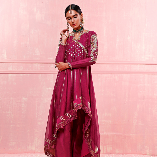 Wahajmkhan | Festive Fiesta Formals | MAGENTA MAGNIFICENCE - Official Wahaj M.Khan stockist in UK - Sakeena London