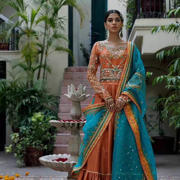 Wahajmkhan | Bahar Begum Formals | RUSTIC TURQUOISE - Official Wahaj M.Khan stockist in UK - Sakeena London