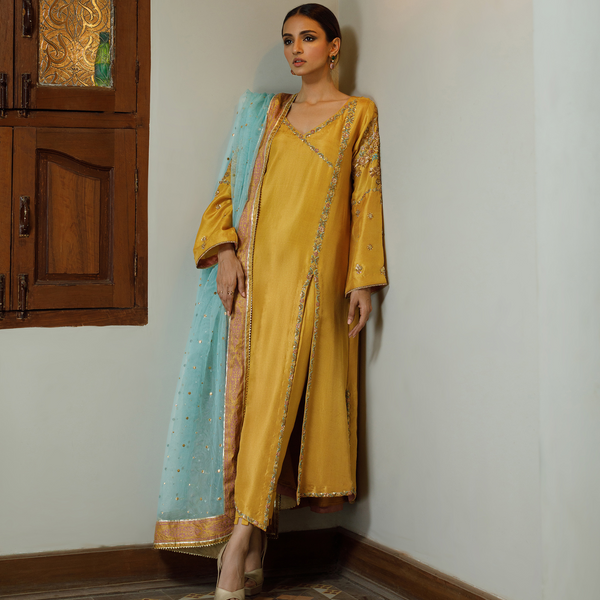 Wahajmkhan | Bahar Begum Formals | MUSTARD BEGUM JORA - Official Wahaj M.Khan stockist in UK - Sakeena London
