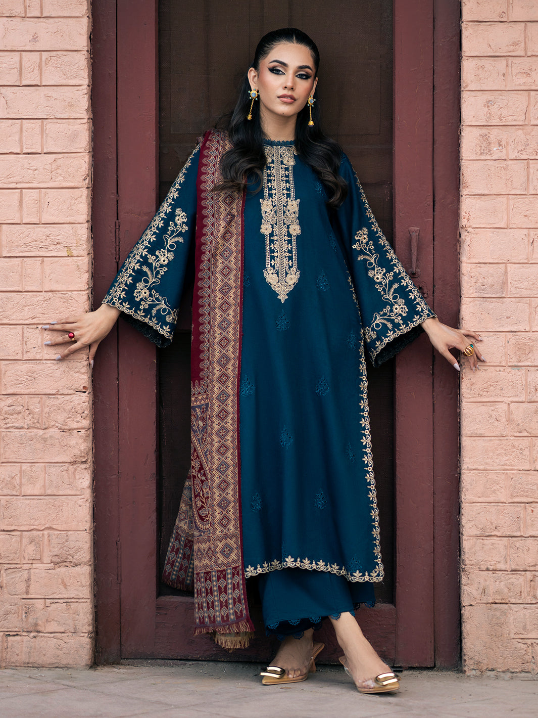 Izel | Musafir Embroidered Winter Collection 24 | VASL - Official Izel stockist in UK - Sakeena London