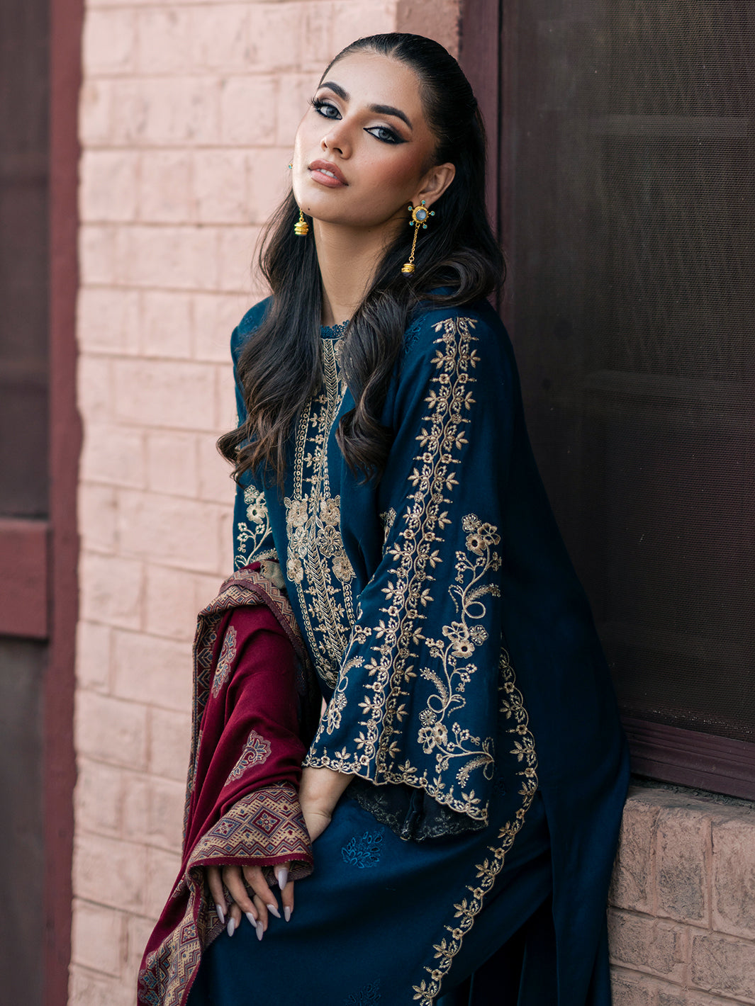 Izel | Musafir Embroidered Winter Collection 24 | VASL - Official Izel stockist in UK - Sakeena London