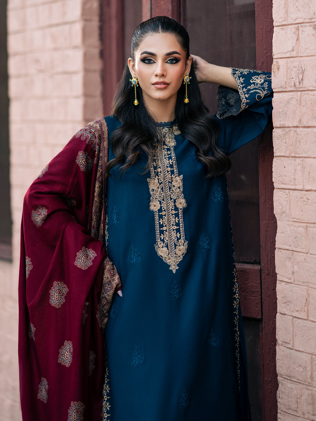 Izel | Musafir Embroidered Winter Collection 24 | VASL - Official Izel stockist in UK - Sakeena London
