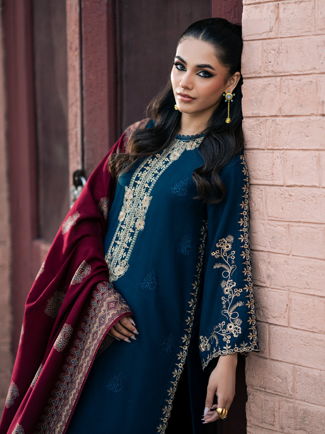 Izel | Musafir Embroidered Winter Collection 24 | VASL - Official Izel stockist in UK - Sakeena London