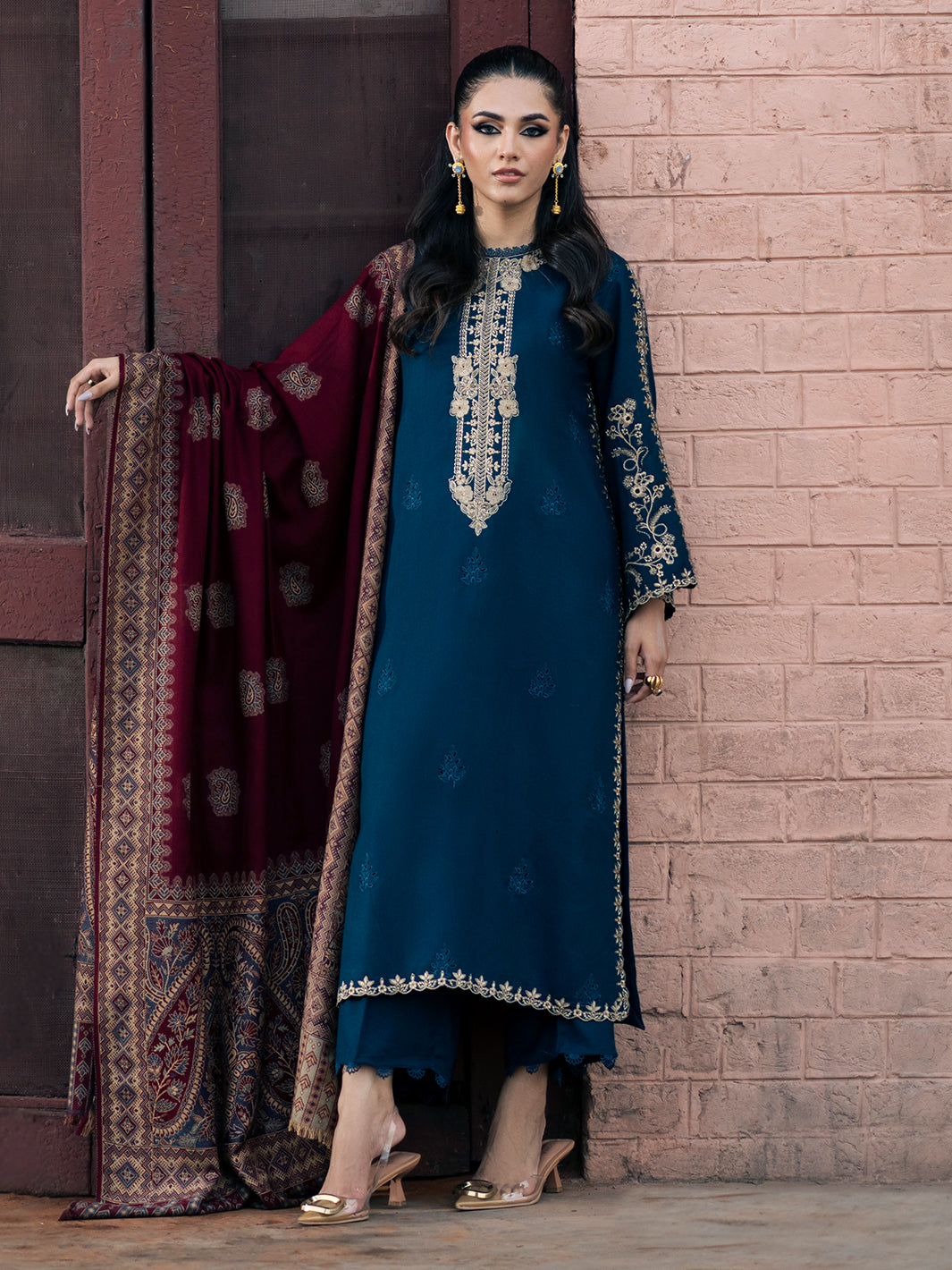 Izel | Musafir Embroidered Winter Collection 24 | VASL - Official Izel stockist in UK - Sakeena London
