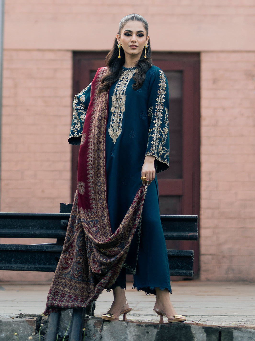 Izel | Musafir Embroidered Winter Collection 24 | VASL - Official Izel stockist in UK - Sakeena London