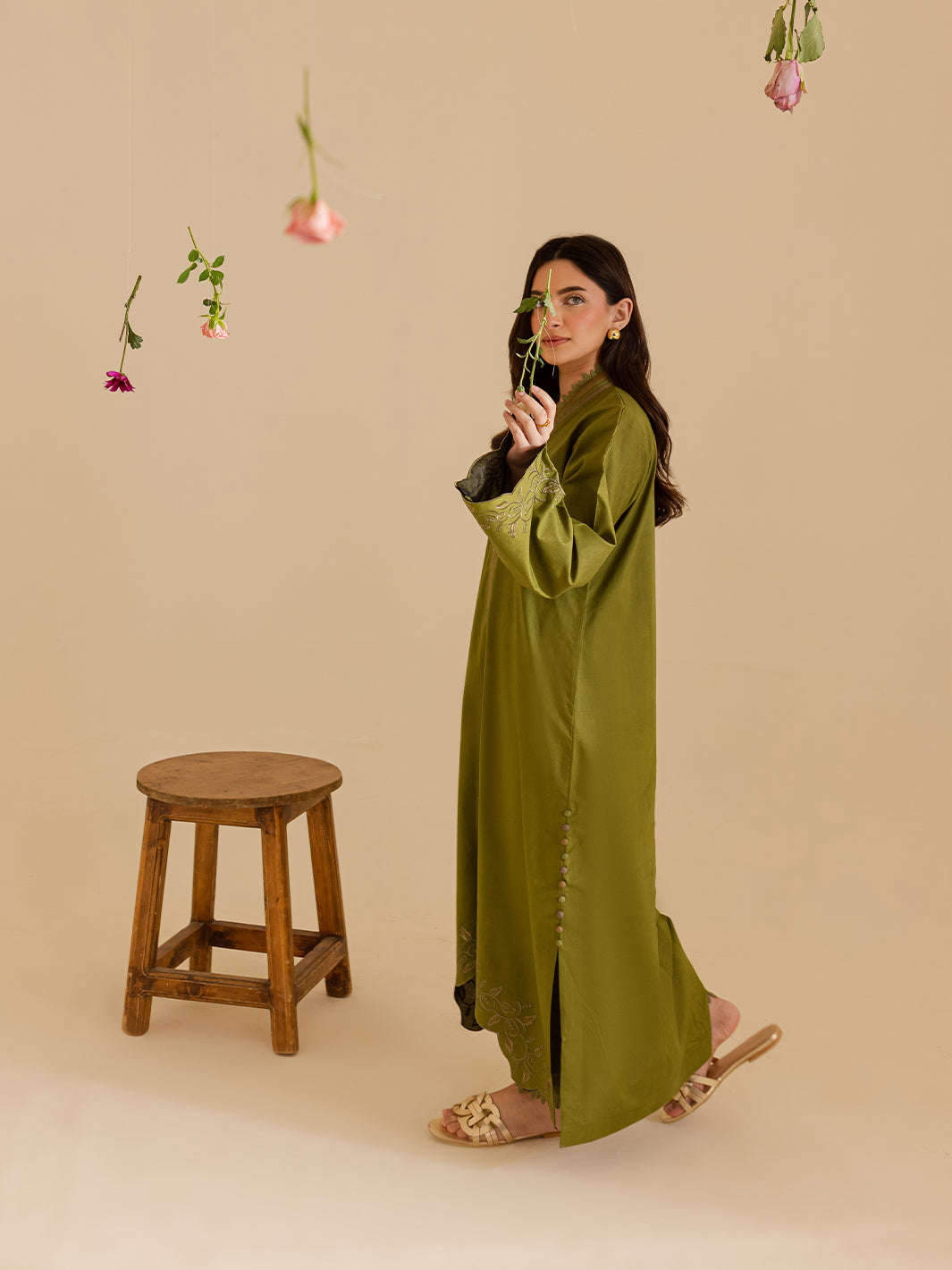 Mahnur | Petal Whispers Lawn Pret | Verdant - Official Mahnur stockist in UK - Sakeena London