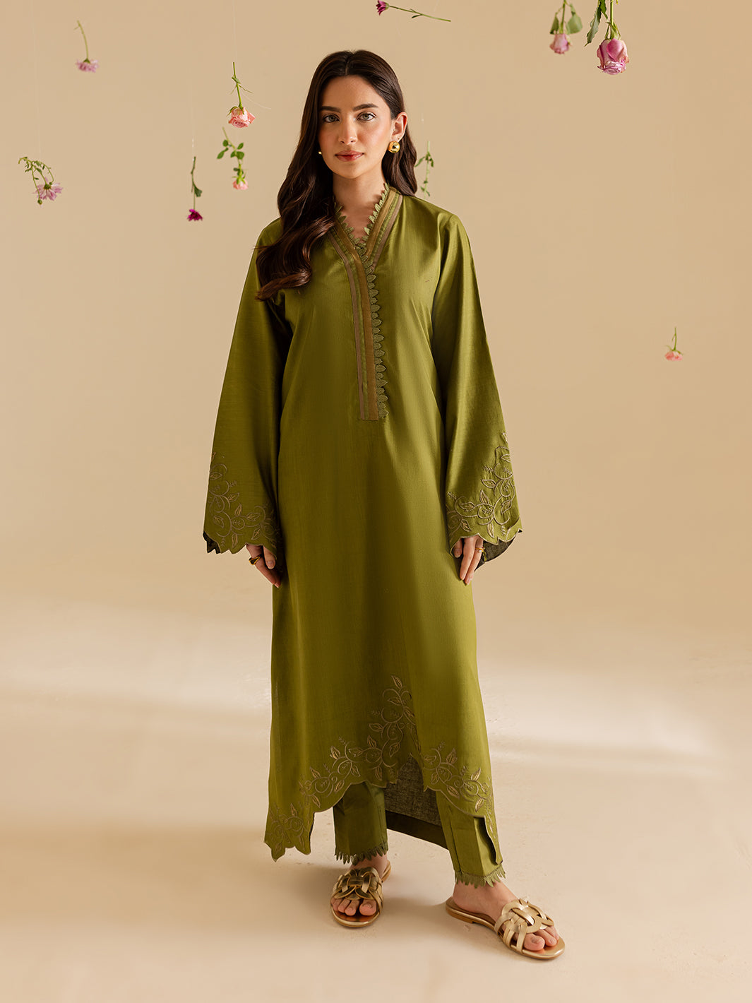 Mahnur | Petal Whispers Lawn Pret | Verdant - Official Mahnur stockist in UK - Sakeena London