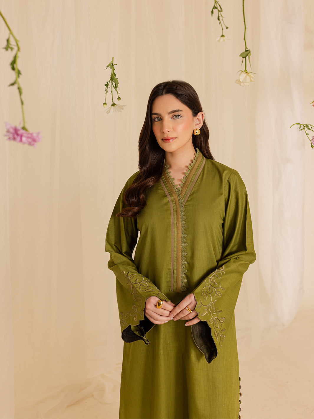 Mahnur | Petal Whispers Lawn Pret | Verdant - Official Mahnur stockist in UK - Sakeena London